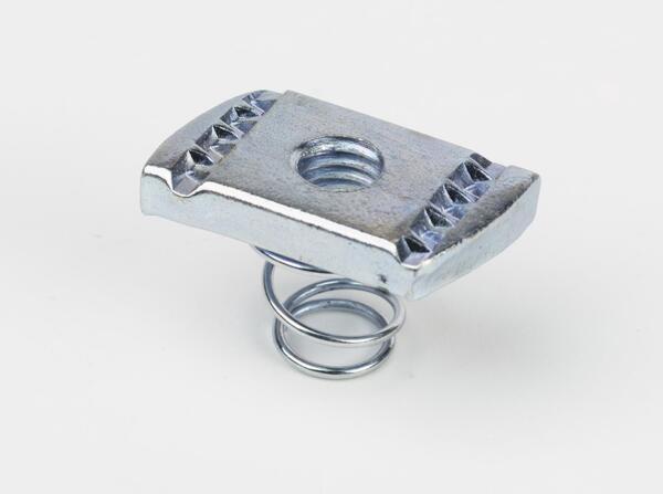 CNR20025S6 1/4-20 (1/4 THICK) CHANNEL NUT WITH REGULAR SPRING 316 STAINLESS STEEL - SOLD PER PIECE